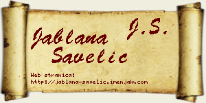 Jablana Savelić vizit kartica